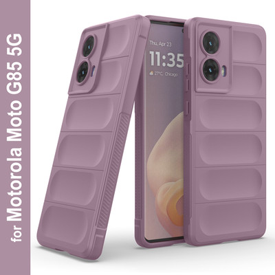 Zapcase Back Cover for Motorola G85 5G(Purple, 3D Case, Silicon, Pack of: 1)