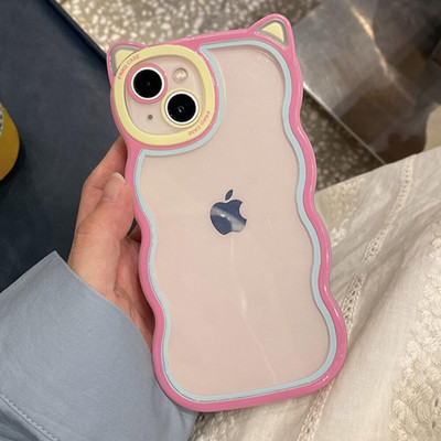 Micvir Back Cover for iPhone 15(Pink, Silicon, Pack of: 1)