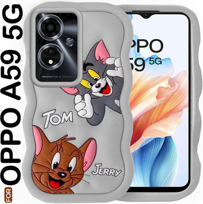 AESTMO Back Cover for Oppo A59 5G(Grey, 3D Case, Silicon)