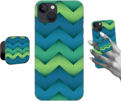 iCopertina Back Cover for Apple iPhone 13(Blue, Green, Cases with Holder, Pack of: 2)