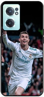 FAZAKA Back Cover for OnePlus Nord CE2 5G On Glossy Metal Phone Cover | FC CR7(Multicolor, Dual Protection, Pack of: 1)