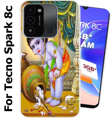 SmartGoldista Back Cover for Tecno Spark 8c(Multicolor, Flexible, Silicon, Pack of: 1)