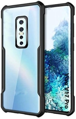 MOBILOVE Back Cover for vivo V17 Pro(Black, Transparent, Shock Proof, Pack of: 1)