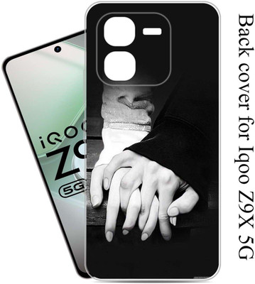Print maker Back Cover for IQOO Z9X 5G(Grey, Black, Grip Case, Silicon, Pack of: 1)