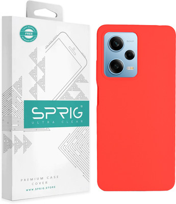 Sprig Back Cover for REDMI Note 12 Pro 5G, Redmi Note 12 Pro 5G, Note 12 Pro(Red, Hard Case, Silicon, Pack of: 1)