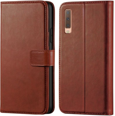 TINGTONG Back Cover for Samsung Galaxy A7 2018 Edition(Brown, Dual Protection, Pack of: 1)