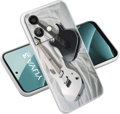 Vascase Back Cover for Lava Yuva 3 Pro(White, Black, Silicon, Pack of: 1)