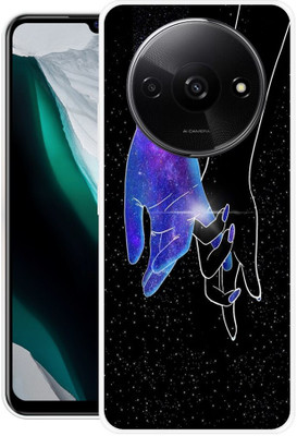DUGGA Back Cover for REDMI A3 2024, MZB0GE0IN, GIRL, BOY, HAND, LOVE, COUPLE(Black, Flexible, Silicon, Pack of: 1)