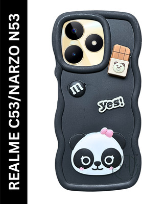 Hive Back Cover for Realme C53 4G, Narzo N53 4G, POCO C61(Black, Grip Case, Silicon, Pack of: 1)