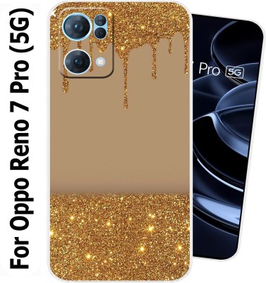 SmartGoldista Back Cover for Oppo Reno 7 Pro (5G)(Beige, Gold, Flexible, Silicon, Pack of: 1)