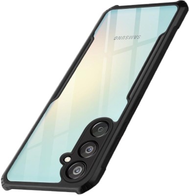 filbayhub Back Cover for Shock Proof Clear Protective Back Case for Samsung Galaxy M34 5G_13(Black, Transparent, Camera Bump Protector, Pack of: 1)