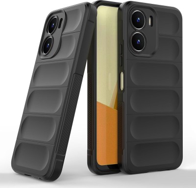 Yoox Back Cover for vivo T2x 5G(Black, Dual Protection, Silicon, Pack of: 1)