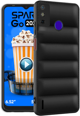 BOZTI Back Cover for Tecno Spark Go 2020(Black, Puffer, Silicon, Pack of: 1)