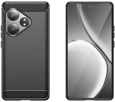 Elica Back Cover for Realme GT 6T 5G(Black, Shock Proof, Silicon, Pack of: 1)
