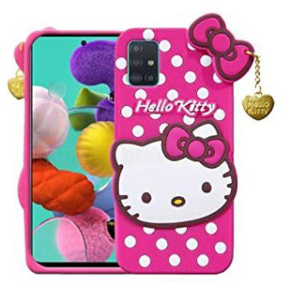 mobies Back Cover for Samsung Galaxy M51 3D Cute Doll Soft Rubber Girls Back Cover(Pink, 3D Case, Silicon, Pack of: 1)