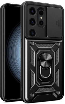 KrKis Back Cover for Samsung Galaxy S24 Ultra(Black, Slider, Pack of: 1)