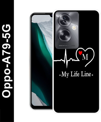 LUCKY MOBI.COM Back Cover for OPPO A79 5G(Black, White, Flexible, Silicon, Pack of: 1)