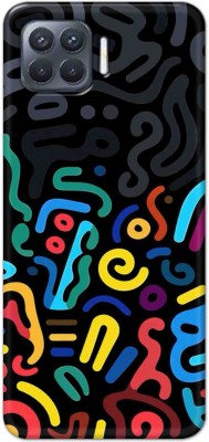 NDCOM Back Cover for OPPO F17 PRO Line abstract Printed Hard Case(Multicolor, Hard Case, Pack of: 1)