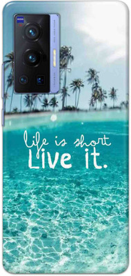 NDCOM Back Cover for Vivo X70 Pro Life Is Short Live It Printed(Multicolor, Hard Case, Pack of: 1)