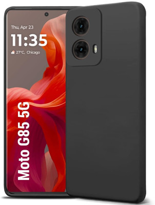 Bodoma Back Cover for Motorola G85 5G/Moto Edge 50 Fusion Le 1S(Black, Silicon, Pack of: 1)