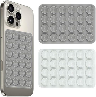 FASHIONEMPIRE Back Cover for Suction Silicone Phone Sticker for Hands-Free Phone Accessory Compatible Mirror Shower.(White, Grey, Flexible, Silicon, Pack of: 2)