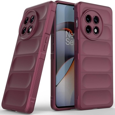 S-Gripline Back Cover for OnePlus 11R, Premium Solid Liquid Magic Case Shockproof Plain(Purple, Silicon, Pack of: 1)
