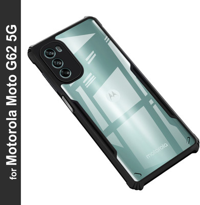Chic Vibe Back Cover for Motorola Moto G62 5G(Black, Dual Protection, Pack of: 1)