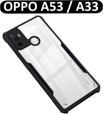 Infinite Case Back Cover for Oppo A53, Oppo A33(Transparent, Black, Camera Bump Protector, Pack of: 1)