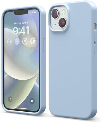 Infigo Back Cover for Apple iPhone 14 & Apple iPhone 13(Blue, Camera Bump Protector, Silicon, Pack of: 1)