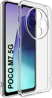 AIZLO Back Cover for POCO M7 5G(Transparent, Camera Bump Protector, Silicon, Pack of: 1)