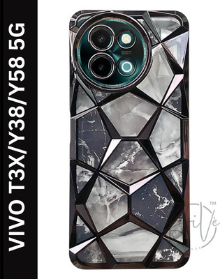 Hive Back Cover for Vivo T3X 5G, Vivo Y38 5G, Vivo Y58 5G(Black, Grip Case, Silicon, Pack of: 1)