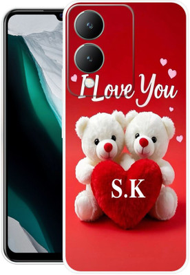 3D U PRINT Back Cover for VIVO Y28 5G,V2315, SK,S LOVE K,SK NAME,SK LETTER,SK ALPHABET(Red, Flexible, Silicon, Pack of: 1)