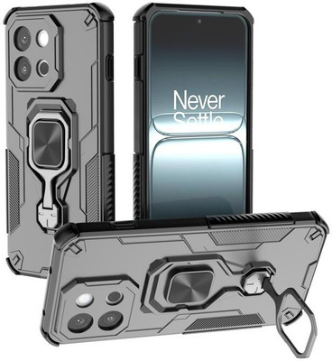 Lustree Back Cover for OPPO Reno 14 5G Metal Kickstand TPU Hybrid Case(Black, Shock Proof, Pack of: 1)