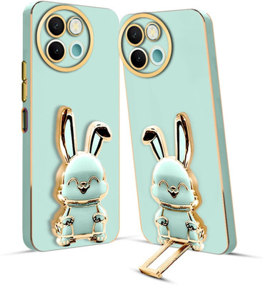 SYOTT Back Cover for vivo T3X 5G, vivo T3x 5G, vivo Y58 5G(Green, Gold, Cases with Holder, Silicon, Pack of: 1)