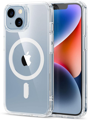 Trendbuzz Back Cover for Back Cover for iphone 14plus clear case(White, Camera Bump Protector, Pack of: 1)