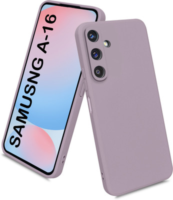 MobiLooks Back Cover for SAMSUNG Galaxy A16 5G, Liquid Silicone Case inner Microfiber Cloth(Purple, Camera Bump Protector, Silicon, Pack of: 1)