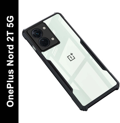 Micvir Back Cover for OnePlus Nord 2T 5G(Transparent, Black, Shock Proof, Pack of: 1)