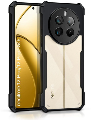 WOW Imagine Back Cover for Realme 12 Pro 5G | Realme 12 Pro Plus 5G | P1 Pro 5G 360 Degree Camera Protection(Black, Camera Bump Protector, Pack of: 1)