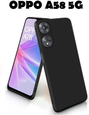 Aaralhub Back Cover for Oppo A58 5G, (CH)(Black, Camera Bump Protector, Pack of: 1)