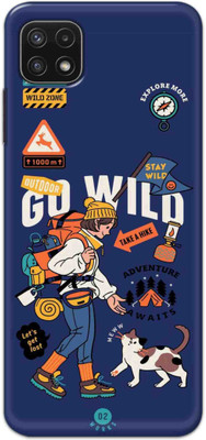 NDCOM Back Cover for Samsung Galaxy A22 5G / Samsung Galaxy F42 5G Go Wild Stay Wild Printed Hard Case(Multicolor, Hard Case, Pack of: 1)