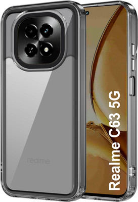 Zapcase Back Cover for Realme C63 5G(Black, Grip Case, Pack of: 1)
