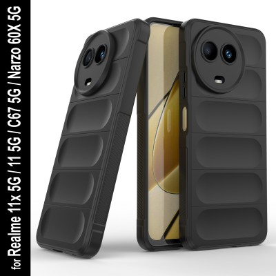Zapcase Back Cover for Realme 11x 5G(Black, 3D Case, Silicon, Pack of: 1)