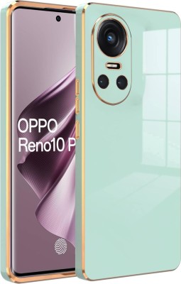 ALLNEEDS Back Cover for Oppo Reno 10 Pro |6D Case Slim Shockproof Soft TPU(Green, Camera Bump Protector, Silicon, Pack of: 1)