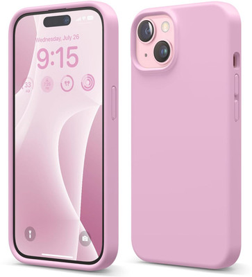 Nossues Back Cover for Apple iPhone 15(Pink, Shock Proof, Silicon, Pack of: 1)