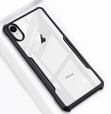Micvir Back Cover for Apple iPhone XR(Transparent, Black, Shock Proof, Pack of: 1)