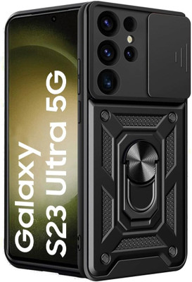 Gaffar Wale Back Cover for Gaffarwale D10 Armor Case Compatible With Samsung Galaxy S23 Ultra 5G Ring Holder Case(Black, Rugged Armor, Pack of: 1)