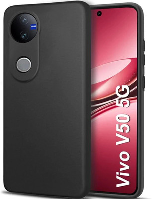 Foncase Back Cover for vivo V50 5G, vivo V50 5G, vivo v50e, vivo V50 Elite Edition(Black, Dual Protection, Silicon, Pack of: 1)