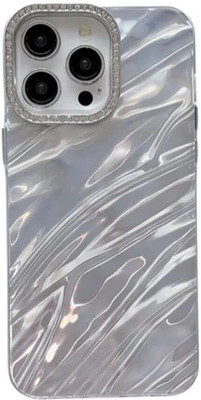 Loopee Back Cover for Iphone 13 Pro Max Shiny Diamond Marble Pattern(Silver, Grip Case, Pack of: 1)