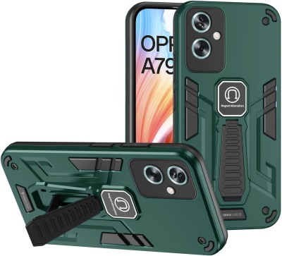 Vaku Luxos Back Cover for Oppo A79 5G, Valor Military Grade Armor Case with Built-in Kickstand TPU Cover(Green, Shock Proof, Pack of: 1)