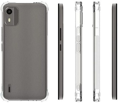 COVERLINE Back Cover for Nokia C12 Perfect Fit Crystal Clear Bumper Transparent Case(Transparent, Shock Proof, Silicon, Pack of: 1)